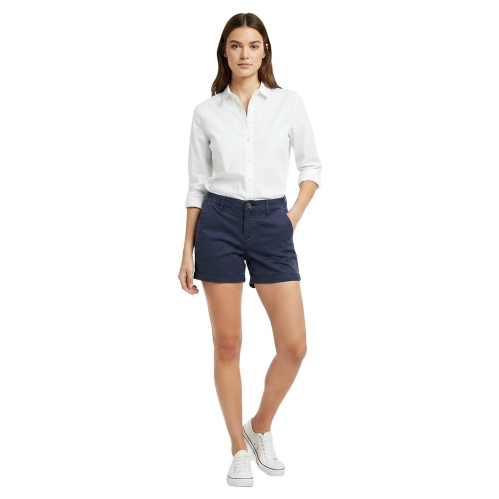 OLD NAVY Women’s Chino Shorts Size‎ 2 Navy Blue Lightweight Preppy Chic